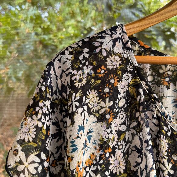 Free People Intimately Say It To Me Floral Print Bodysuit Black Combo Size XS - Picture 8 of 13